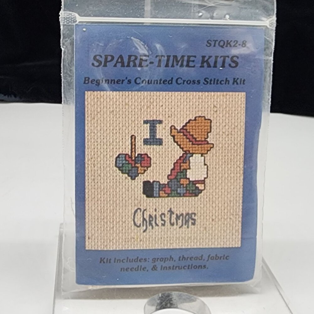 Cross Stitch Kit For Beginners I Love Christmas Boy  #STQK2-8